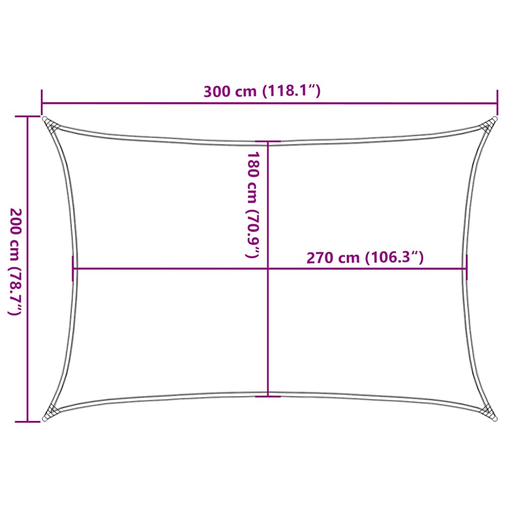 vidaXL Πανί Σκίασης Πορτοκαλί 2 x 3 μ. 160 γρ./μ² από HDPE