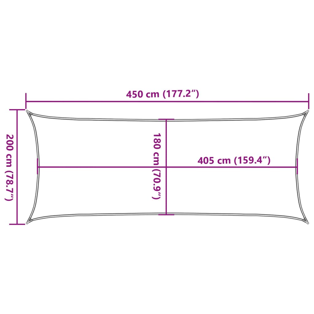 vidaXL Πανί Σκίασης Πορτοκαλί 2 x 4,5 μ. 160 γρ./μ² από HDPE