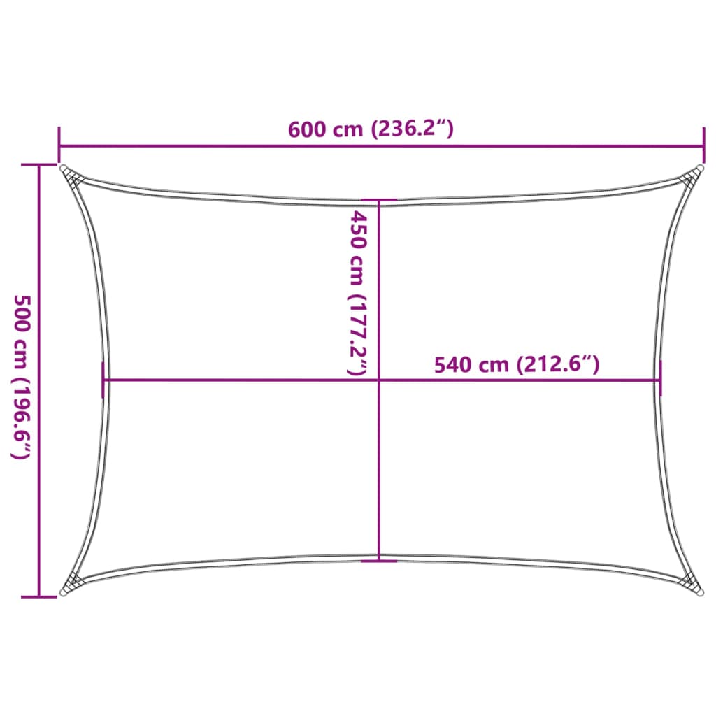 vidaXL Πανί Σκίασης Καφέ 5x6 μ. από HDPE 160 γρ./μ²