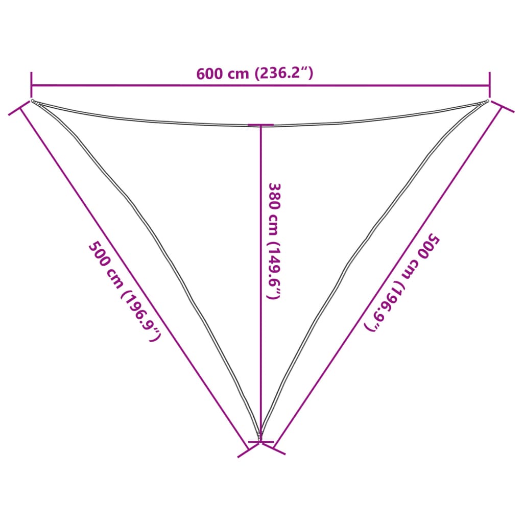 vidaXL Πανί Σκίασης Καφέ 5 x 5 x 6 μ. από HDPE 160 γρ./μ²