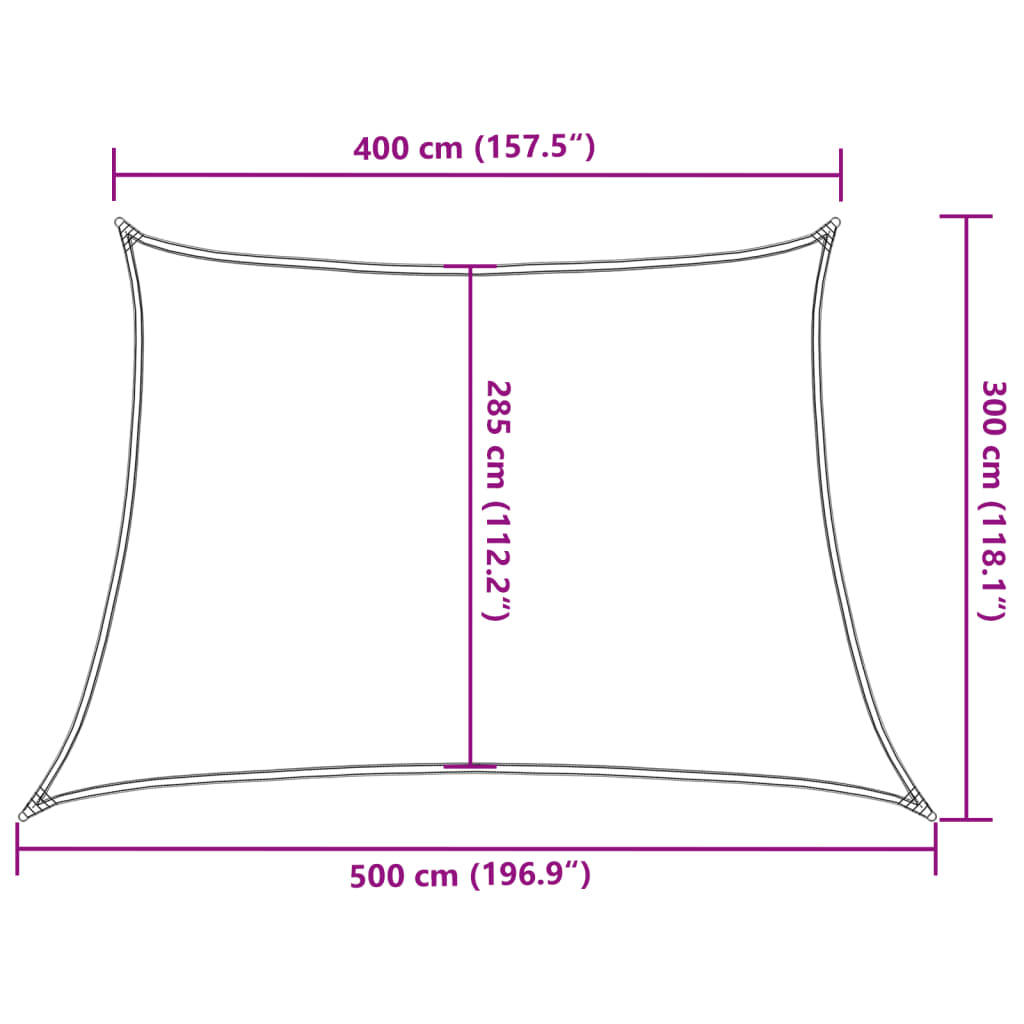 vidaXL Πανί Σκίασης Καφέ 4/5 x 3 μ. από HDPE 160 γρ./μ²