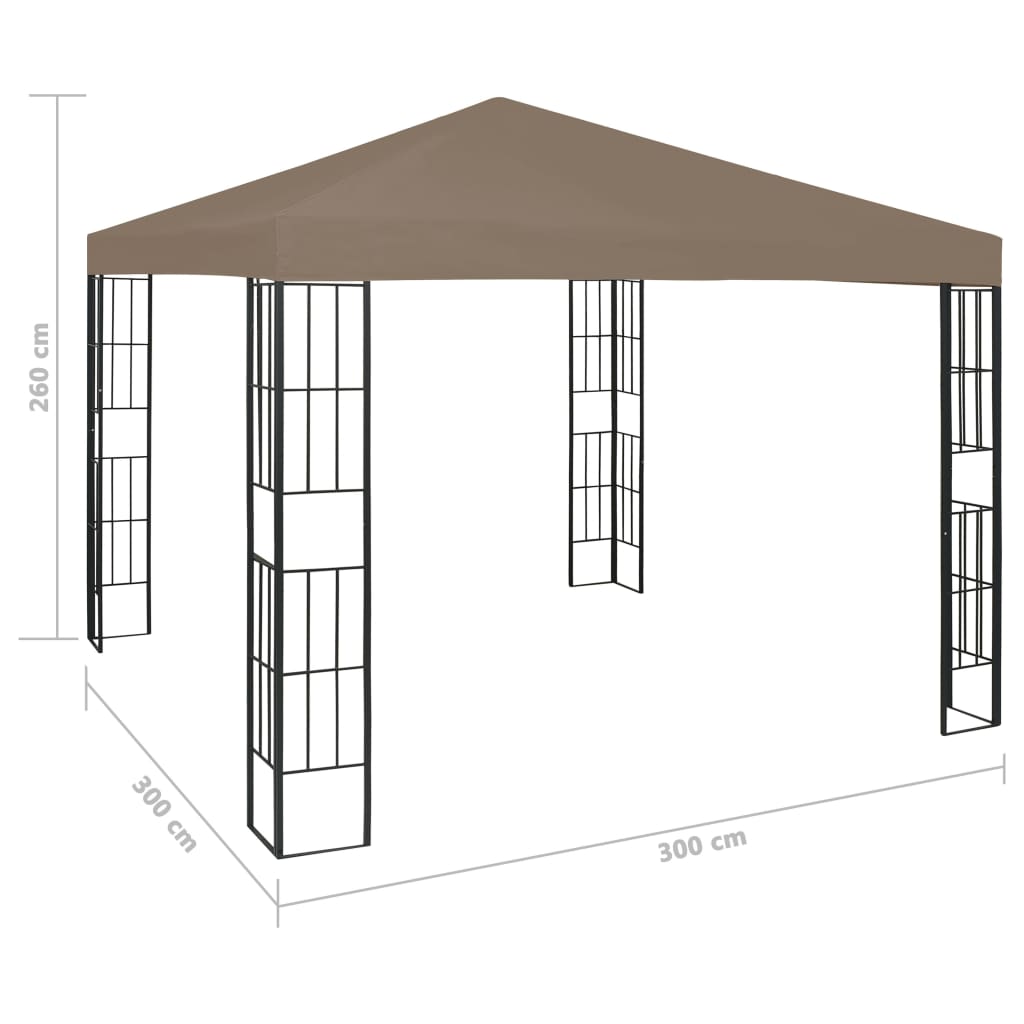 vidaXL Κιόσκι Taupe 3 x 3 μ.