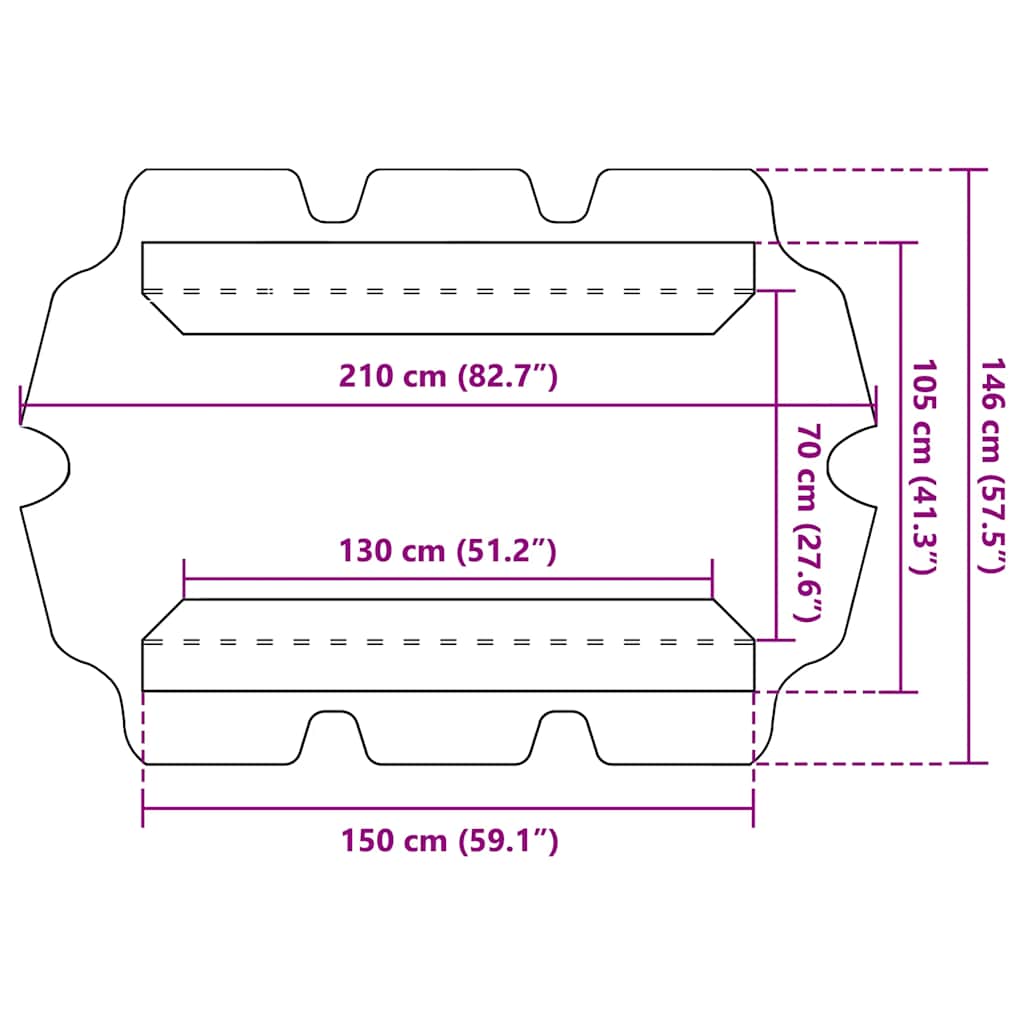 vidaXL Πανί Ανταλλακτικό για Κούνια Κήπου Taupe 150/130 x 105/70 εκ.