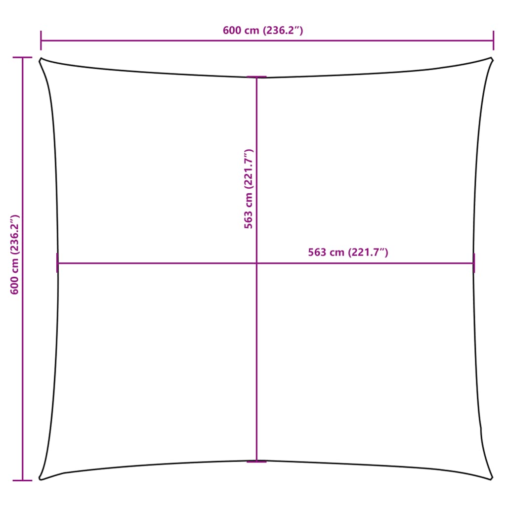 vidaXL Πανί Σκίασης Τετράγωνο Taupe 6 x 6 μ. από Ύφασμα Oxford