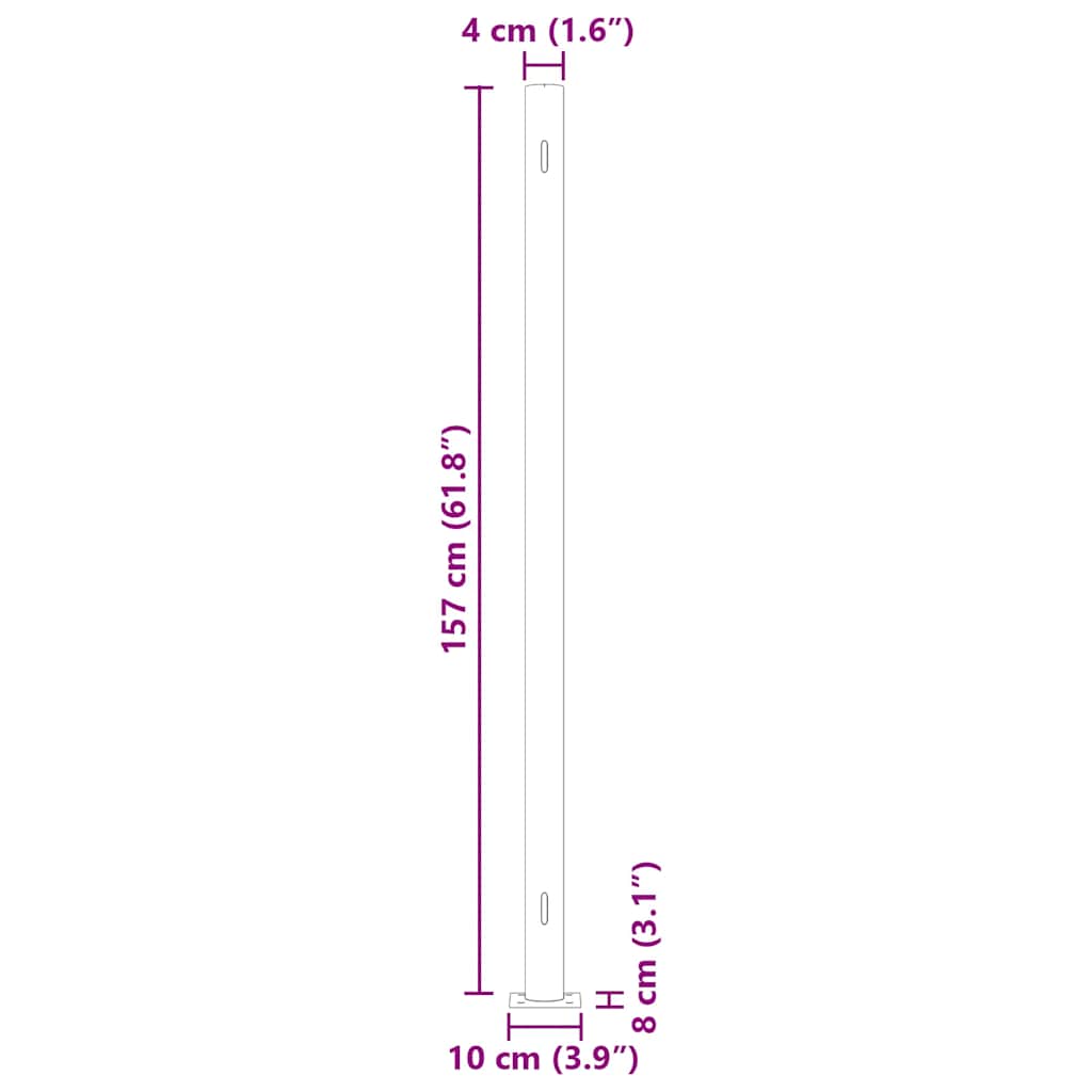vidaXL Σκίαστρο Πλαϊνό Συρόμενο Βεράντας Κρεμ 600 x 160 εκ.
