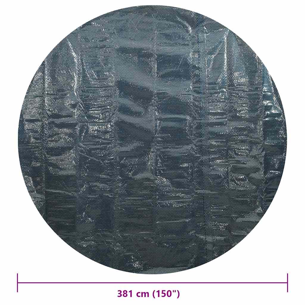 vidaXL Κάλυμμα Πισίνας Ηλιακό Μαύρο/Μπλε 381 εκ. από Πολυαιθυλένιο