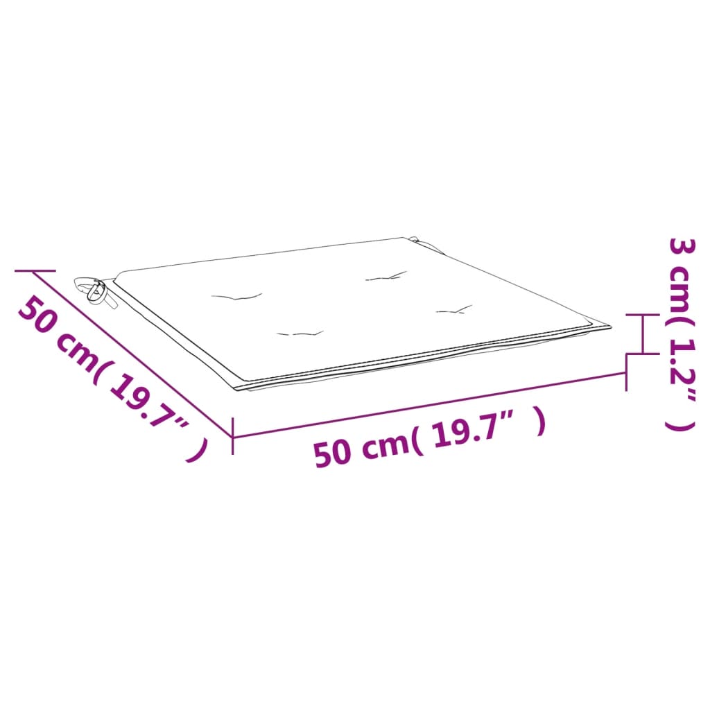 vidaXL Μαξιλάρια Καρέκλας Κήπου 6τεμ Κόκκινα 50x50x4 εκ. Oxford Ύφασμα