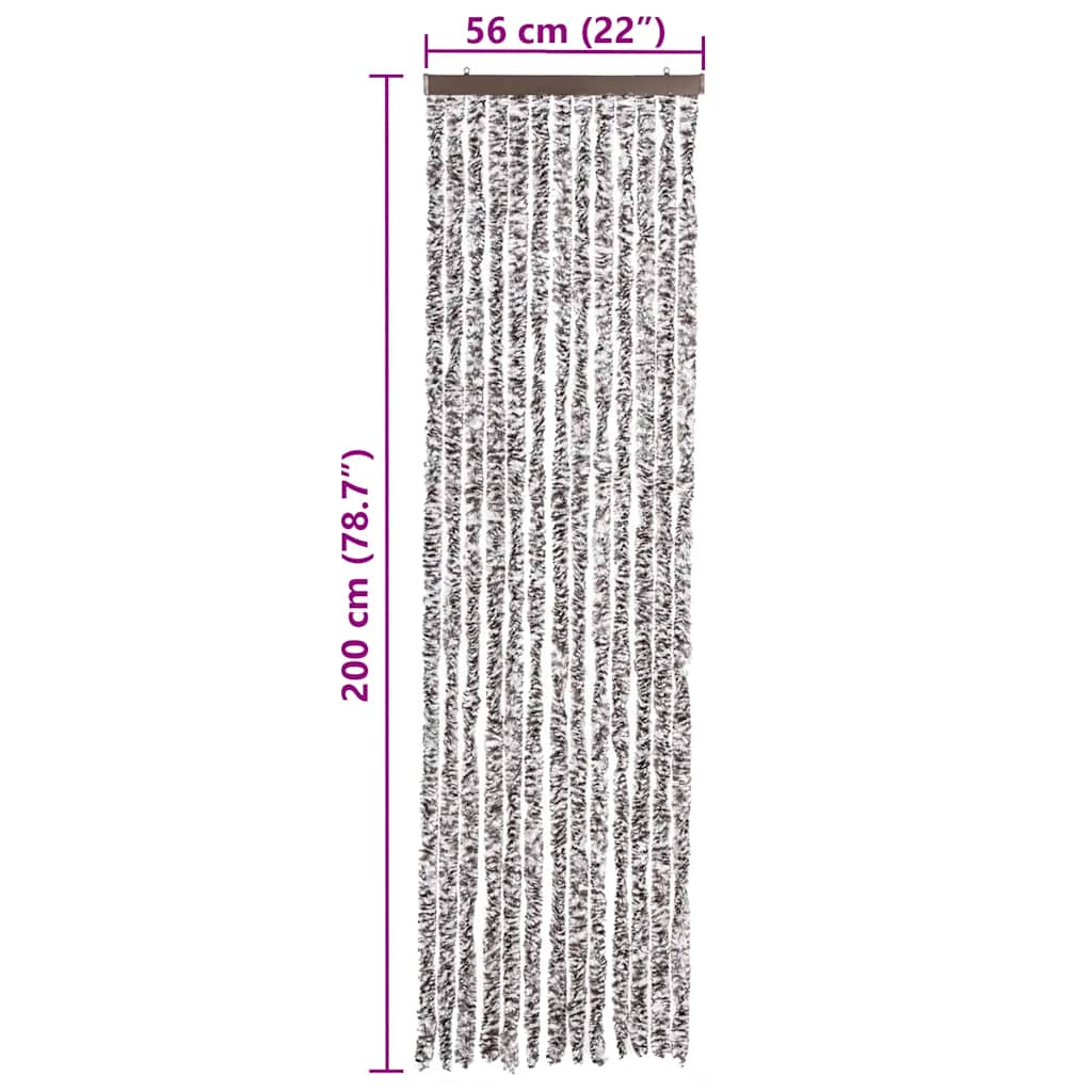 vidaXL Σήτα - Κουρτίνα Πόρτας Καφέ / Μπεζ 56 x 200 εκ. από Σενίλ