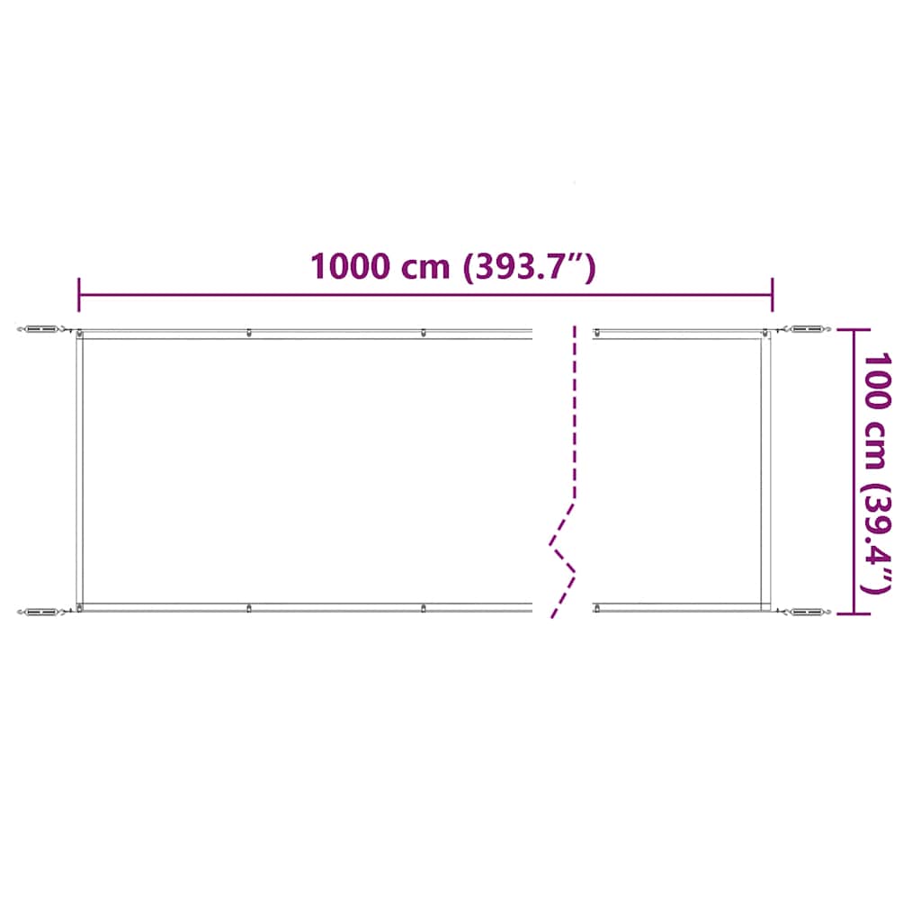 vidaXL Τέντα Κάθετη Ανοιχτό Πράσινο 100 x 1000 εκ. από Ύφασμα Oxford
