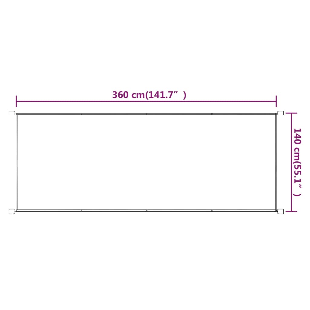 vidaXL Τέντα Κάθετη Τερακότα 140 x 360 εκ. από Ύφασμα Oxford