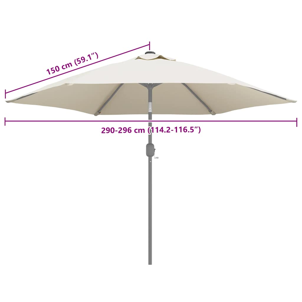 vidaXL Ύφασμα Ανταλλακτικό Ομπρέλας Εξωτ. Χώρου Λευκό Άμμου 300 εκ.