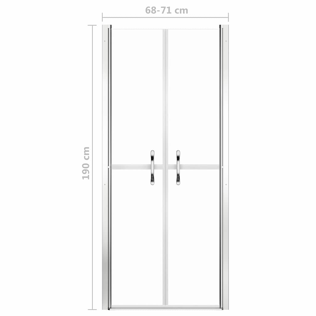 vidaXL Πόρτα Ντουζιέρας Διαφανής 71 x 190 εκ. από ESG
