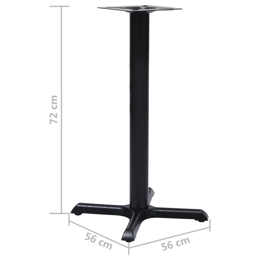 vidaXL Πόδι Τραπεζιού Μπιστρό Μαύρο 56 x 56 x 72 εκ. από Χυτοσίδηρο