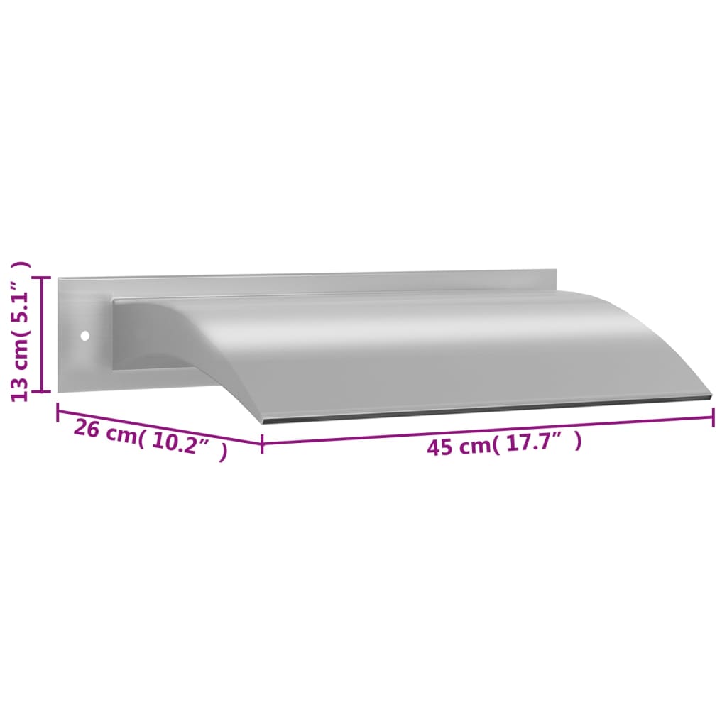 vidaXL Σιντριβάνι Πισίνας 45x26x13 εκ. από Ανοξείδωτο Ατσάλι