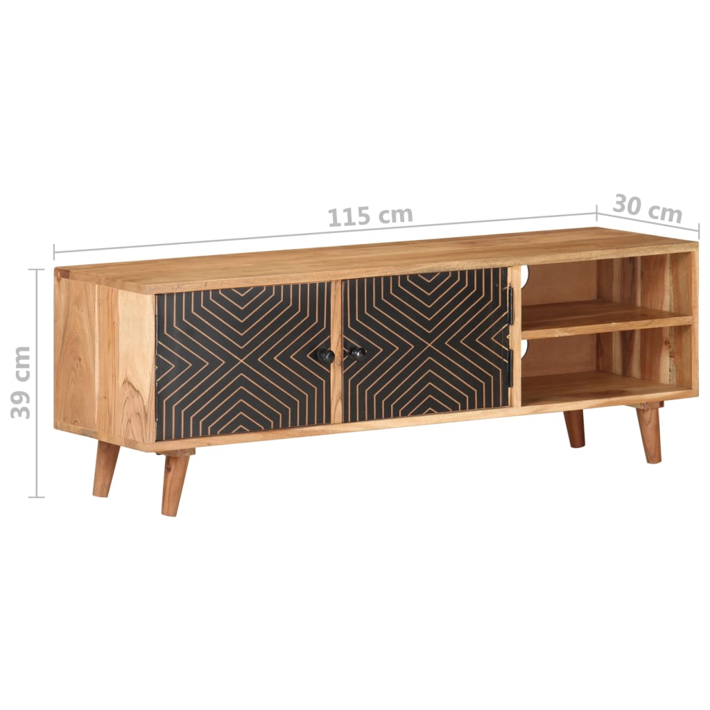 vidaXL Έπιπλο Τηλεόρασης 115 x 30 x 39 εκ. από Μασίφ Ξύλο Ακακίας
