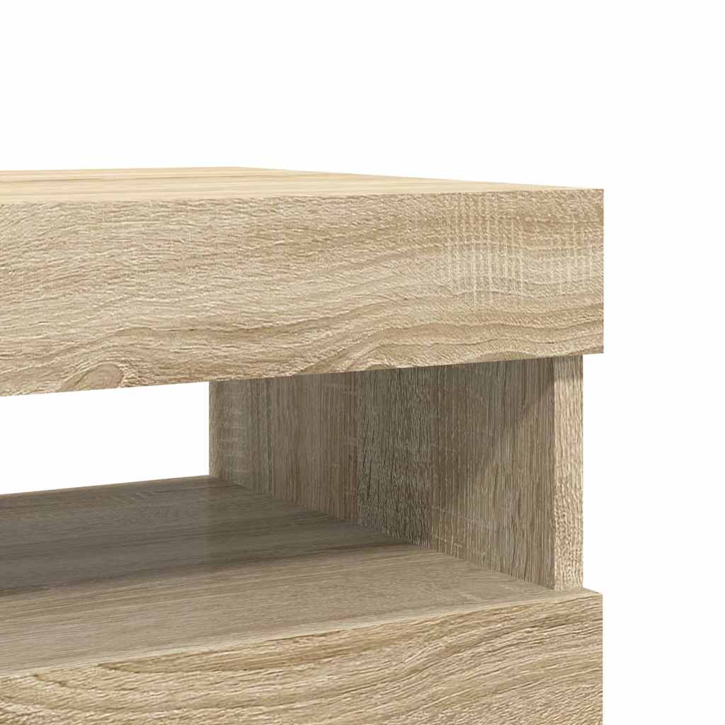 vidaXL Έπιπλα Τηλεόρασης με LED 2 τεμ. Sonoma Δρυς 60 x 35 x 40 εκ.