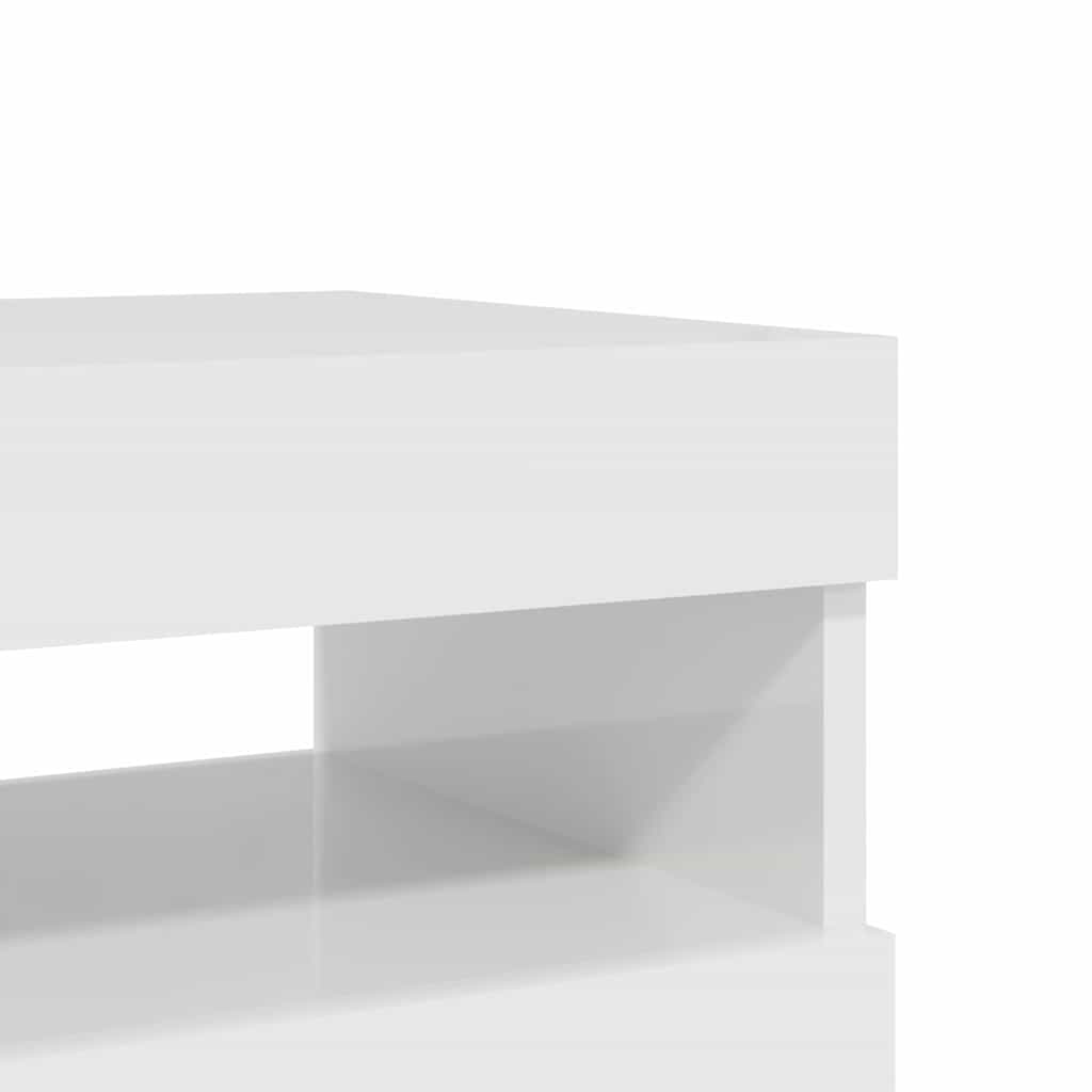 vidaXL Έπιπλα Τηλεόρασης με LED 2 τεμ. Γυαλιστερό Λευκό 60x35x40 εκ.