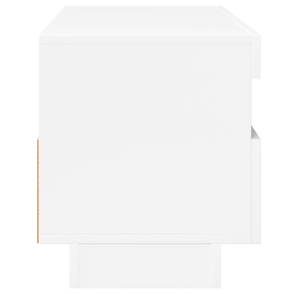 vidaXL Έπιπλο Τηλεόρασης με LED Γυαλιστερό Άσπρο 100 x 35 x 40 εκ.