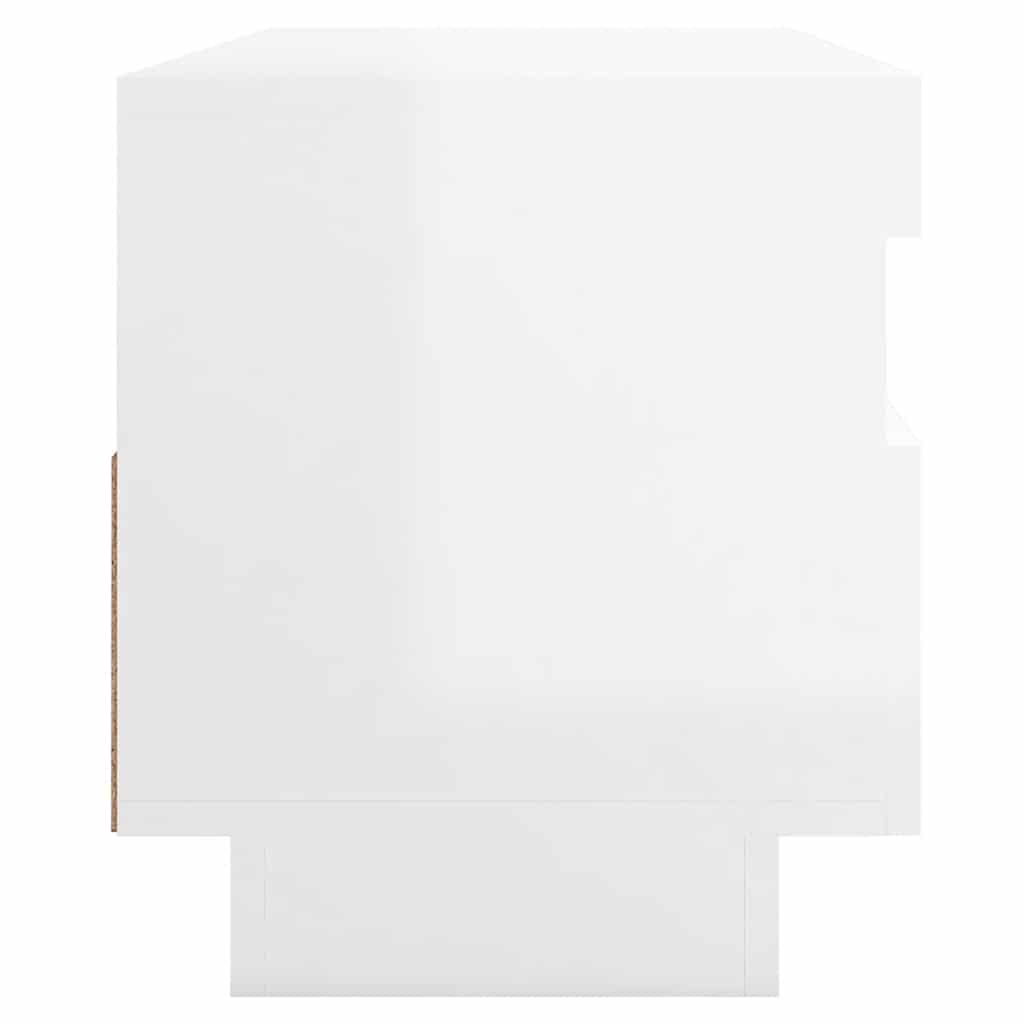 vidaXL Έπιπλο Τηλεόρασης με LED Γυαλιστερό Άσπρο 100 x 35 x 40 εκ.