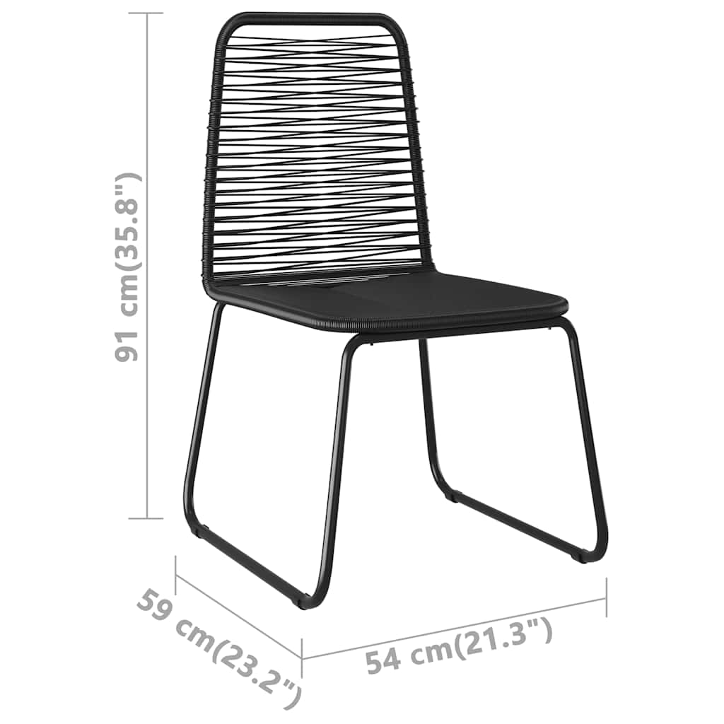 vidaXL Σετ Τραπεζαρίας Κήπου 5 Τεμαχίων Μαύρο / Καφέ από Ρατάν PVC