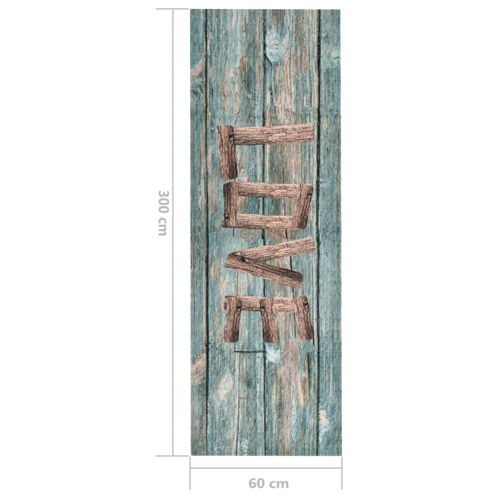 vidaXL Πατάκι Κουζίνας Σχέδιο Love Πλενόμενο 60 x 300 εκ.