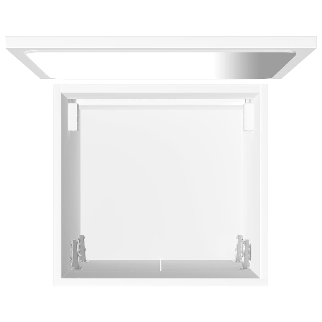 vidaXL Έπιπλα Μπάνιου Σετ 2 Τεμαχίων Λευκό από Μοριοσανίδα