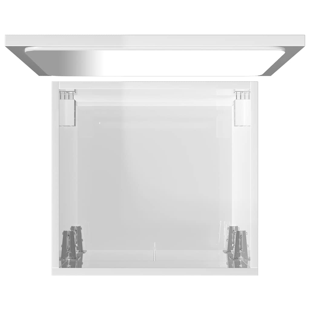 vidaXL Σετ Επίπλων Μπάνιου 2 Τεμαχίων Γυαλιστερό Λευκό από Μοριοσανίδα