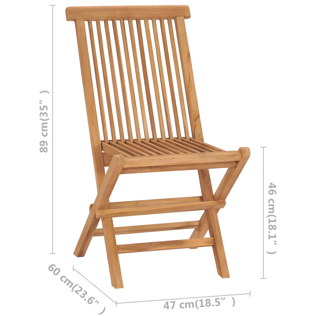 vidaXL Καρέκλες Κήπου 2 τεμ. από Μασίφ Ξύλο Teak με Μπεζ Μαξιλάρια
