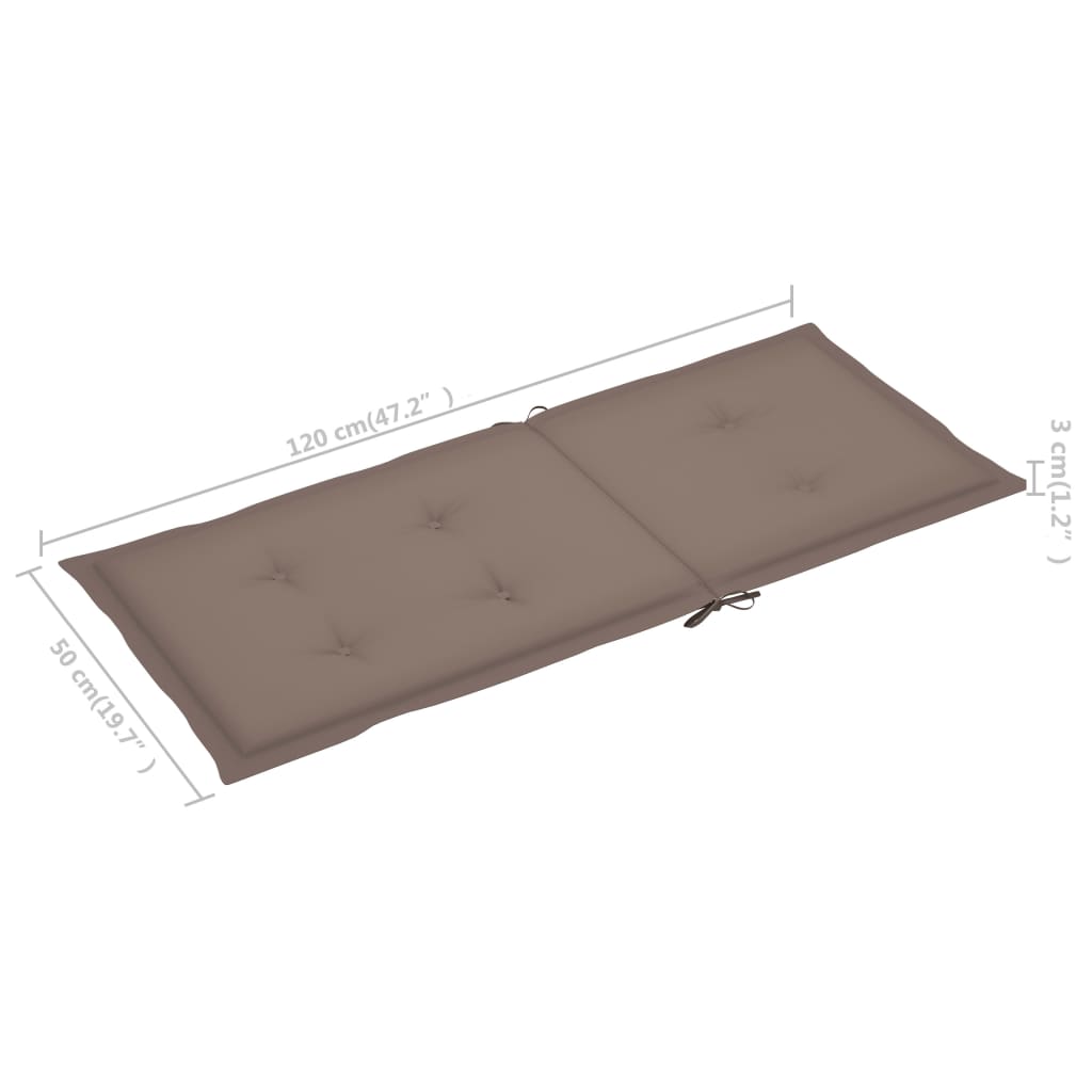 vidaXL Καρέκλες Κήπου 6 τεμ. από Μασίφ Ξύλο Teak με Taupe Μαξιλάρια
