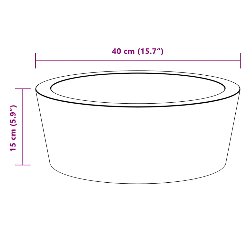 vidaXL Νιπτήρας Κρεμ Ø40 x 15 εκ. Μαρμάρινος