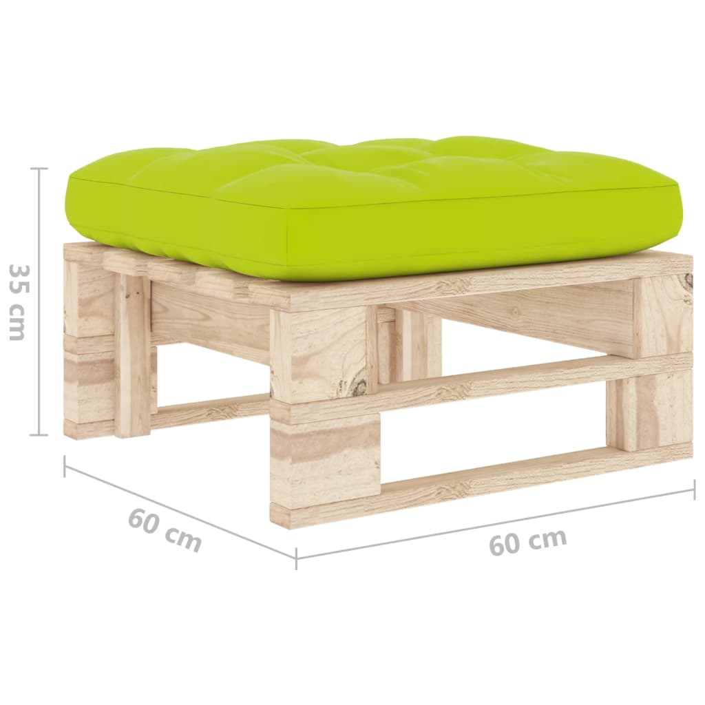 vidaXL Καθιστικό Κήπου Ottoman Εμποτισμένο Ξύλο Πεύκου