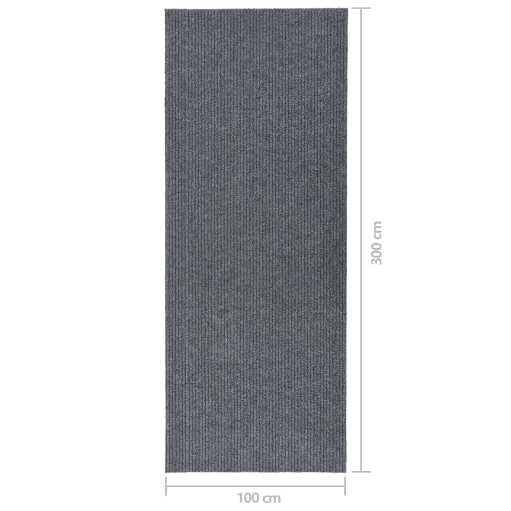 vidaXL Χαλί Διάδρομος / Συλλέκτης Βρωμιάς Γκρι 100 x 300 εκ.