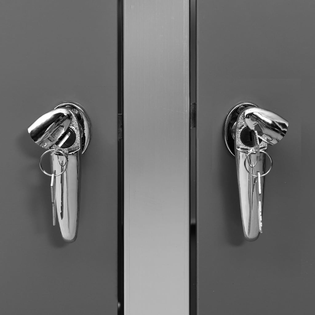 vidaXL Πλαίσιο Κάδων Απορρ. Διπλό με Ρόδες 138x77,5x112,5 εκ Αν. Ατσα.