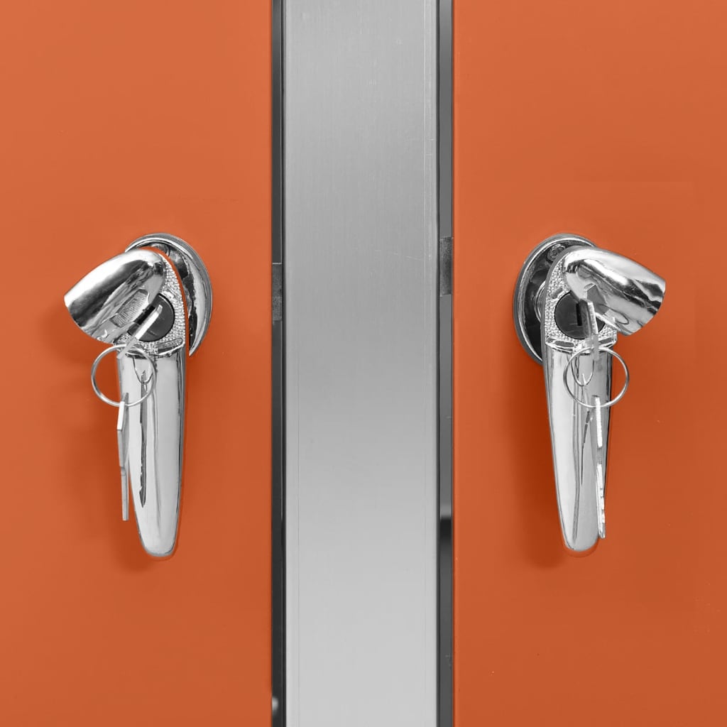 vidaXL Πλαίσιο Κάδων Απορρ. Διπλό με Ρόδες 138x77,5x112,5 εκ Αν. Ατσα.