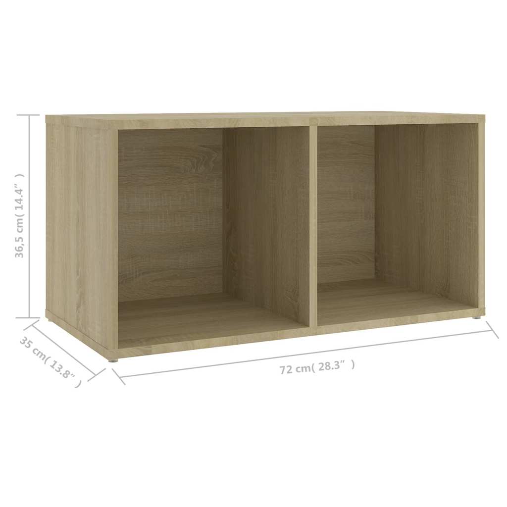 vidaXL Έπιπλο Τηλεόρασης Sonoma Δρυς 72x35x36,5 εκ. από Επεξ. Ξύλο