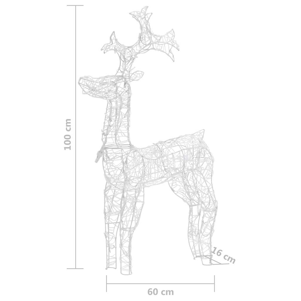 vidaXL Χριστουγ. Διακοσμητικός Τάρανδος 90 LED 60x16x100 εκ. Ακρυλικό