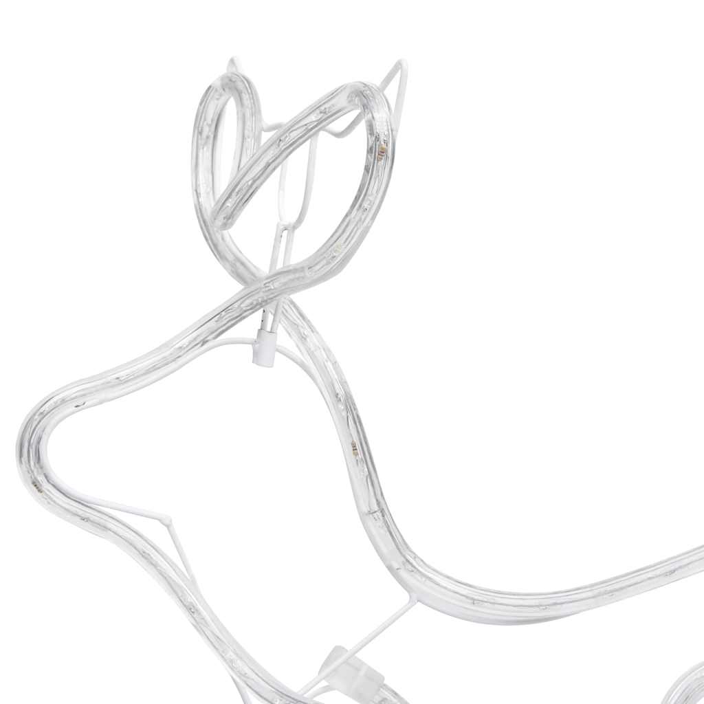 vidaXL Τάρανδος Χριστουγεννιάτικος με Έλκηθρο Εξωτ. Χώρου με 252 LED