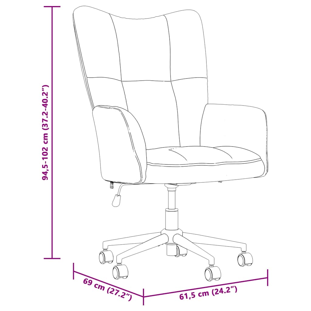 vidaXL Πολυθρόνα Relax Μπορντό Βελούδινη
