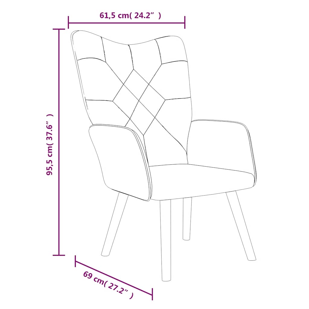 vidaXL Πολυθρόνα Relax Σχέδιο Patchwork Υφασμάτινη