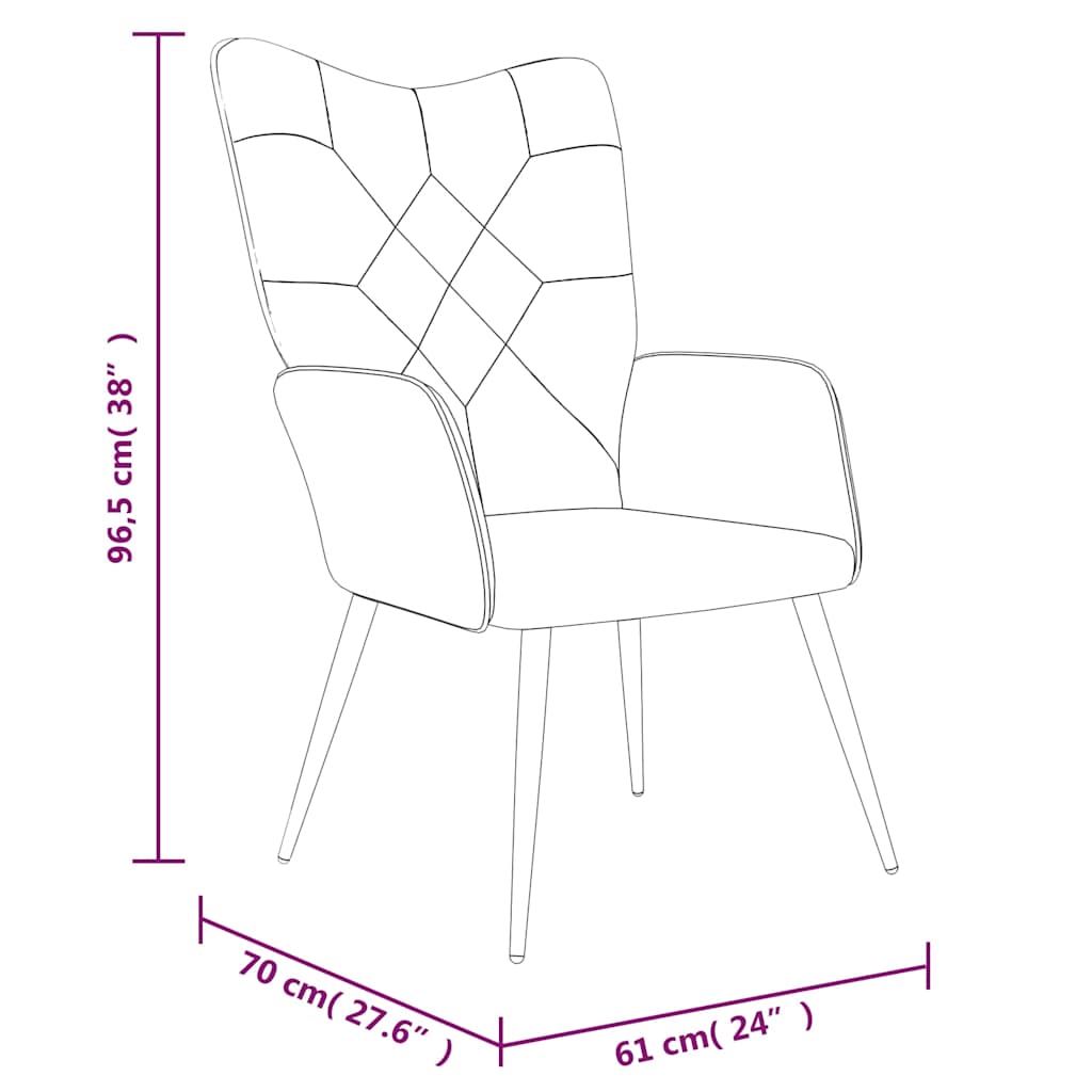 vidaXL Πολυθρόνα Relax Σχέδιο Patchwork Υφασμάτινη