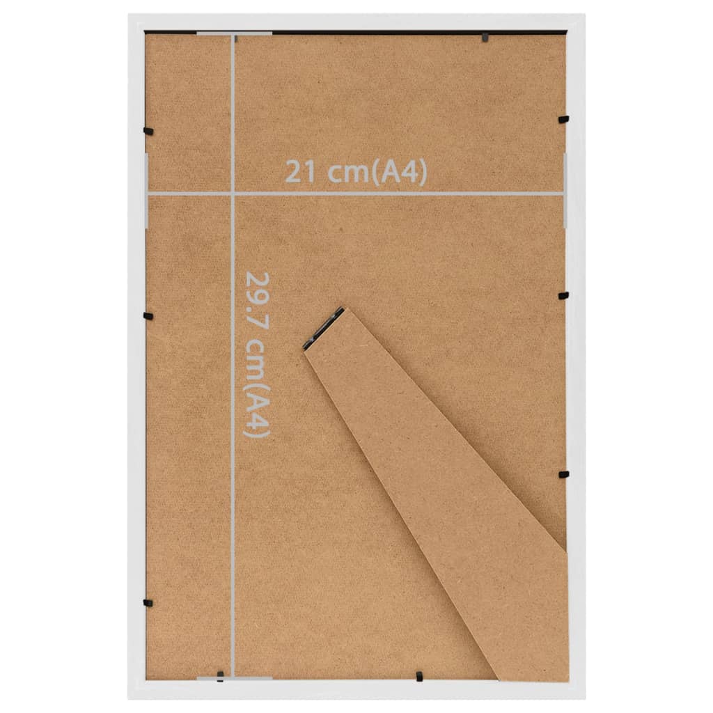 vidaXL Κορνίζες Κολάζ Τοίχου 3 τεμ. Λευκές 21 x 29,7 εκ. MDF