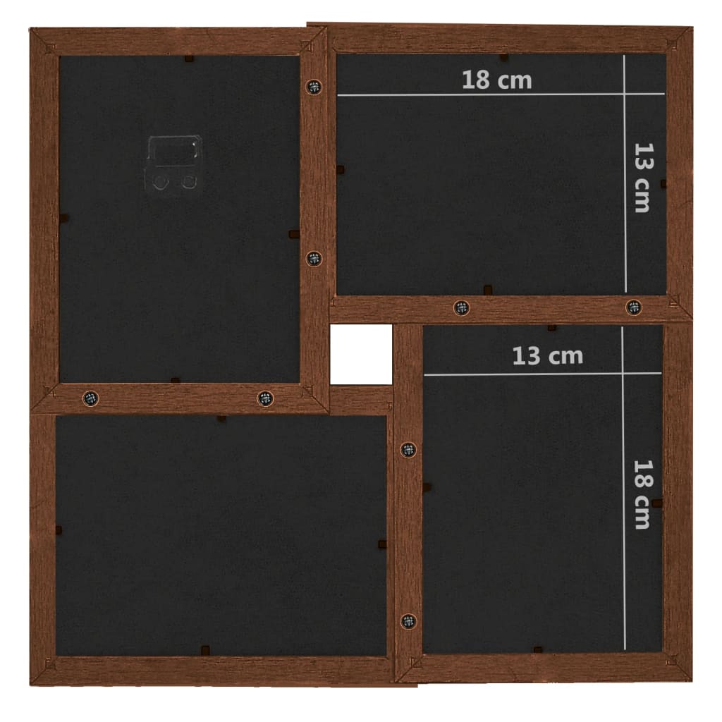 vidaXL Πλαίσιο Φωτογραφιών Κολάζ Σκ. Καφέ για Φωτ. 24 x (13x18εκ.) MDF