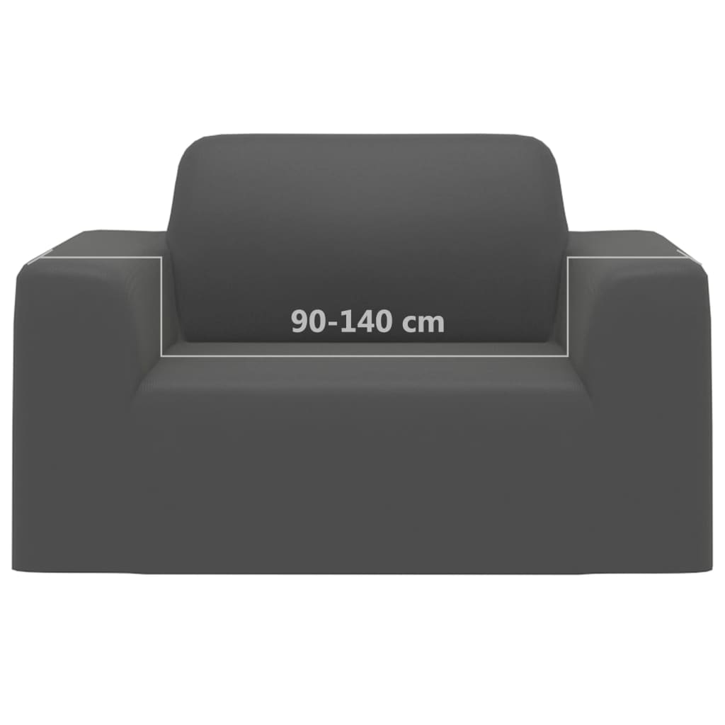 vidaXL Κάλυμμα Καναπέ Ελαστικό Ανθρακί από Πολυεστερικό Ζέρσεϊ