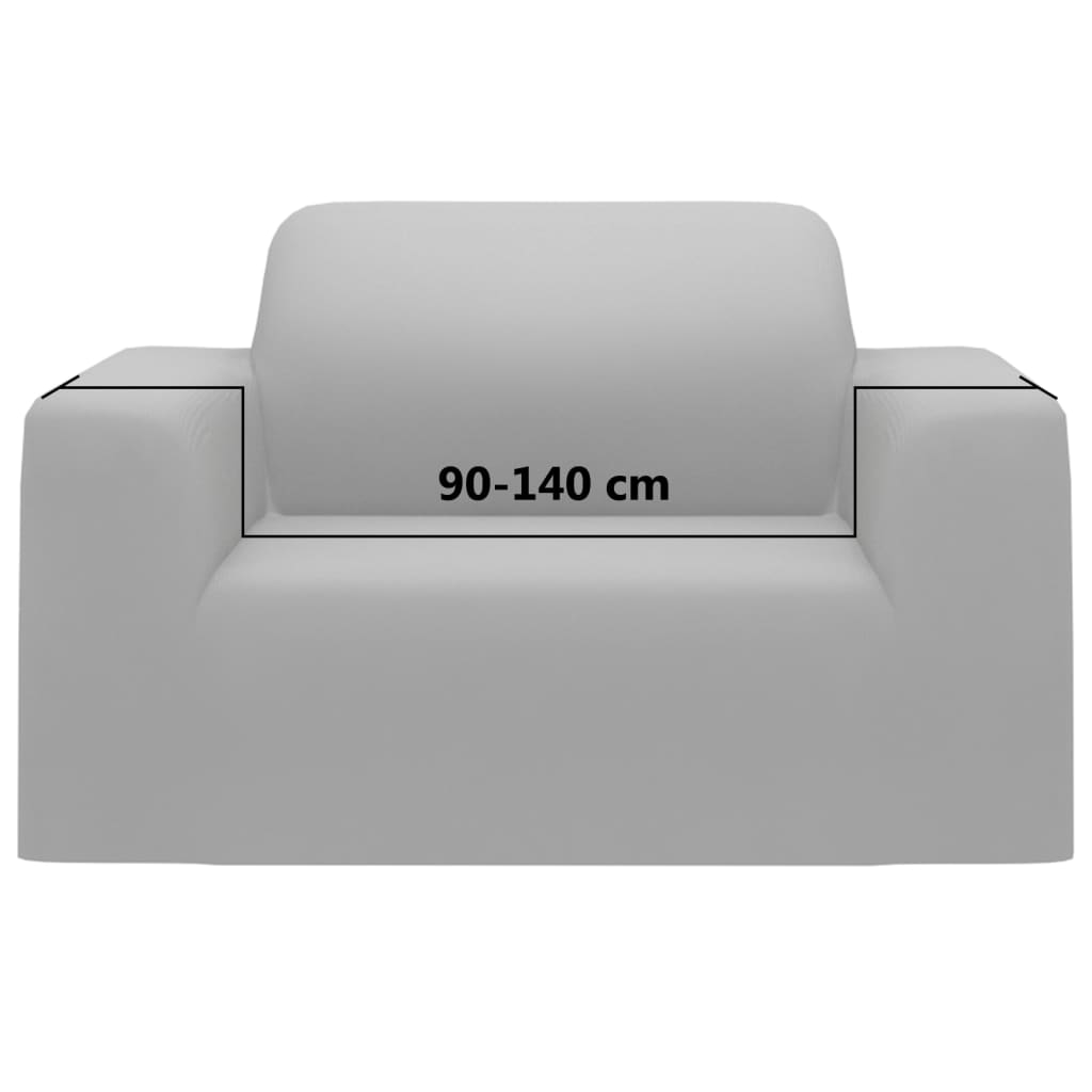vidaXL Κάλυμμα Καναπέ Ελαστικό Γκρι από Πολυεστερικό Ζέρσεϊ