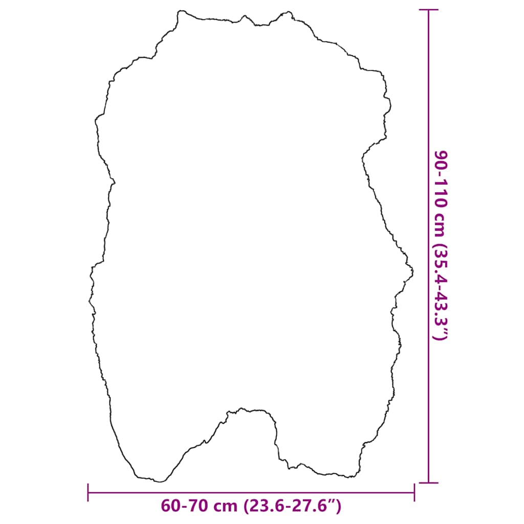 vidaXL Ισλανδική Γούνα Προβάτου Κρεμ 70 x 110 εκ.