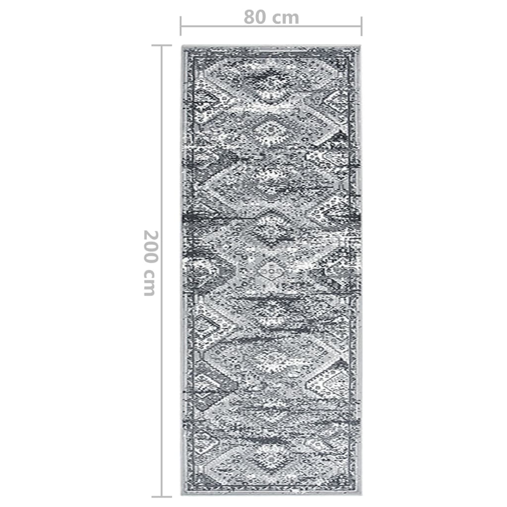 vidaXL Χαλί Διάδρομος Γκρι Οριεντάλ 80 x 200 εκ. από BCF