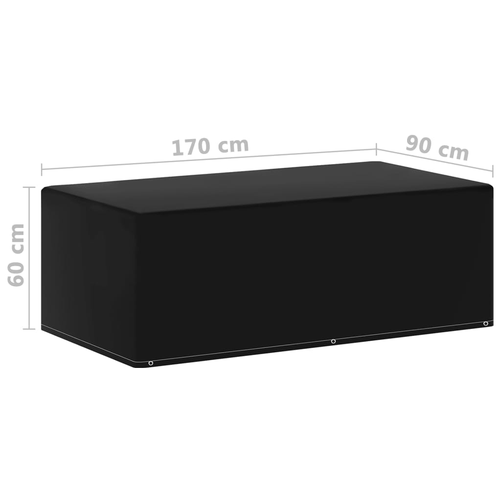 vidaXL Καλύμματα Επίπλων Κήπου/Ψησταριάς 2 τεμ. 6 Κρίκοι 170x90x60 εκ.