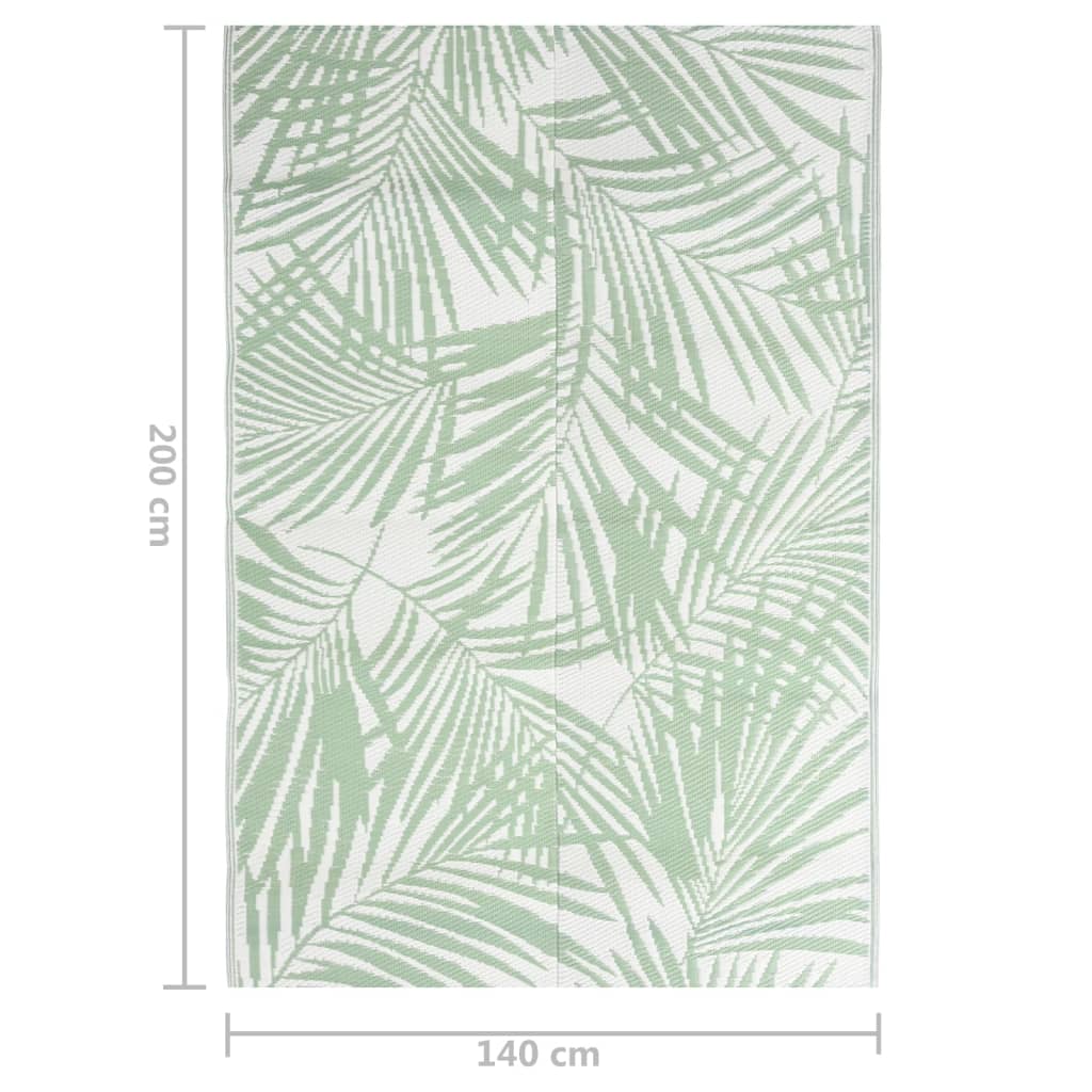 vidaXL Χαλί εξωτερικού χώρου ARAKIL Πράσινο 140x200 cm PP