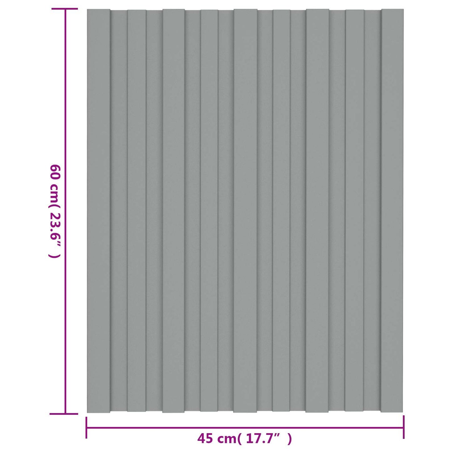 vidaXL Πάνελ οροφής 36 pcs Γκρι 60 x 45 cm Γαλβανισμένος χάλυβας