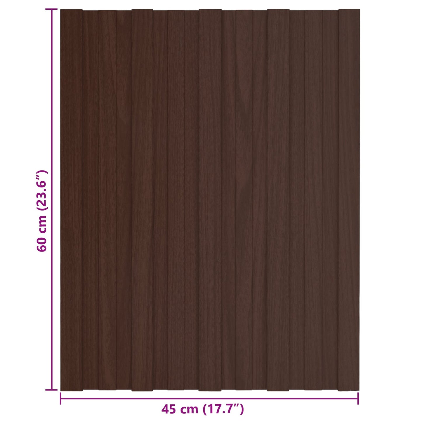 vidaXL Πάνελ οροφής 36 pcs Καφέ 60 x 45 cm Γαλβανισμένος χάλυβας